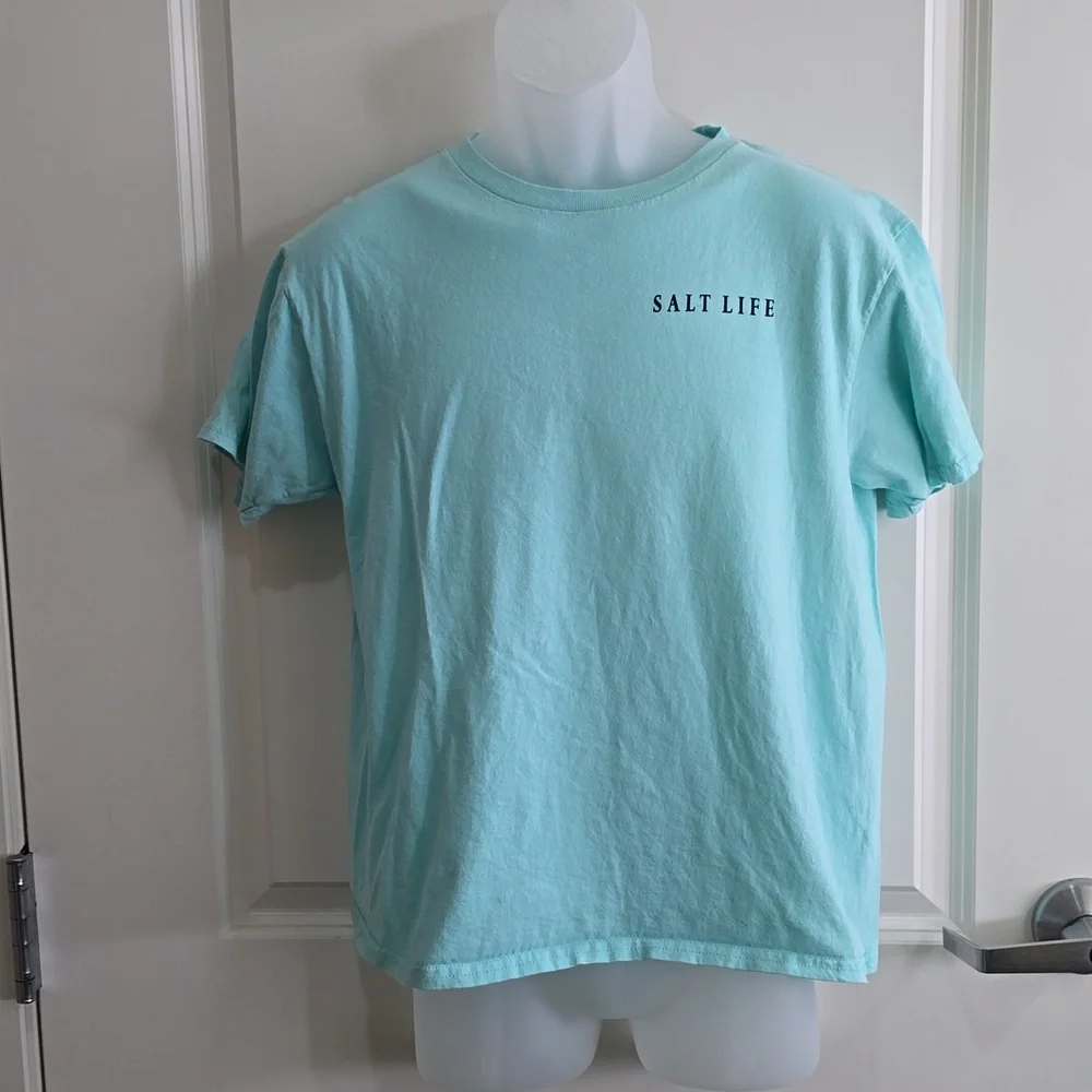 Salt‎ Life Teal T-shirt Size Youth XL